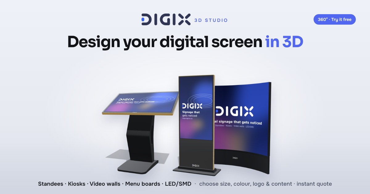DIGIX 3D Studio: design your SMD screen and digital signage in 3D