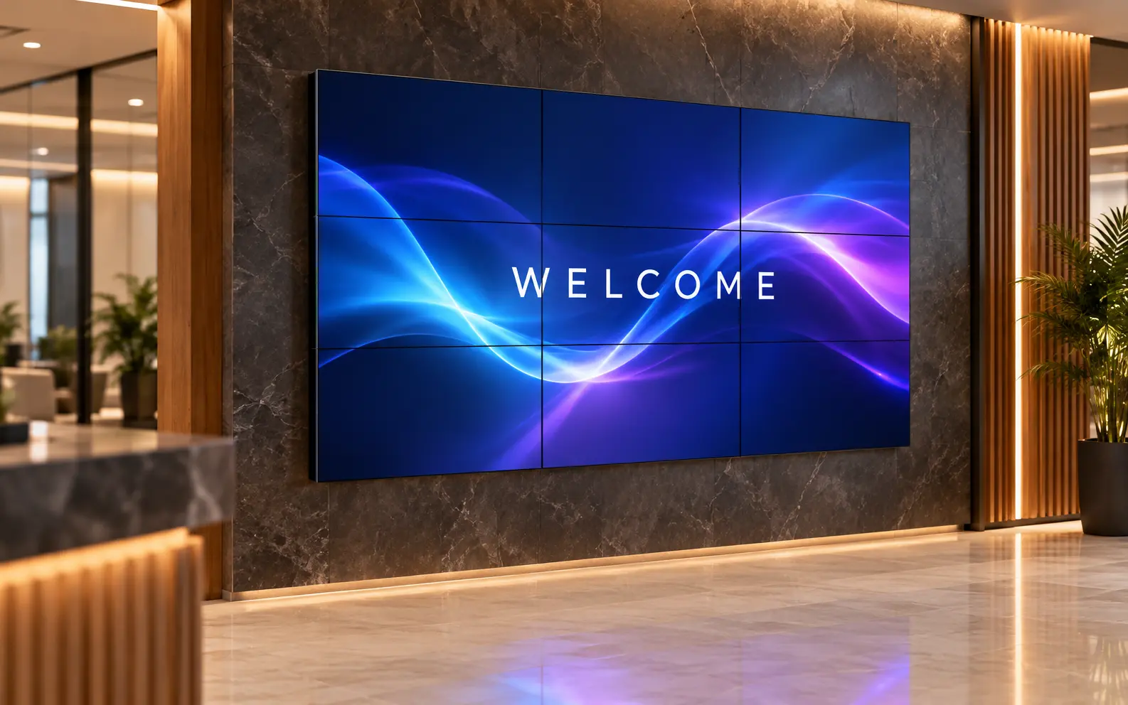 LCD video wall designed in DIGIX 3D Studio