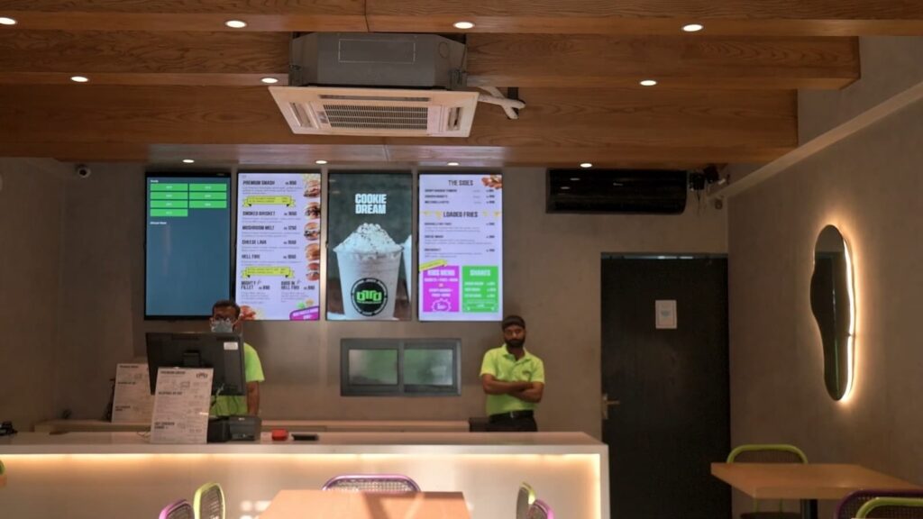 Digital Menu Board at OTTO Restaurant